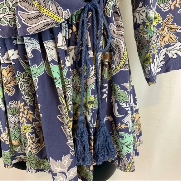 Anthropologie Jaase Floral jacket with tassel ties, Size M - Picture 5 of 6